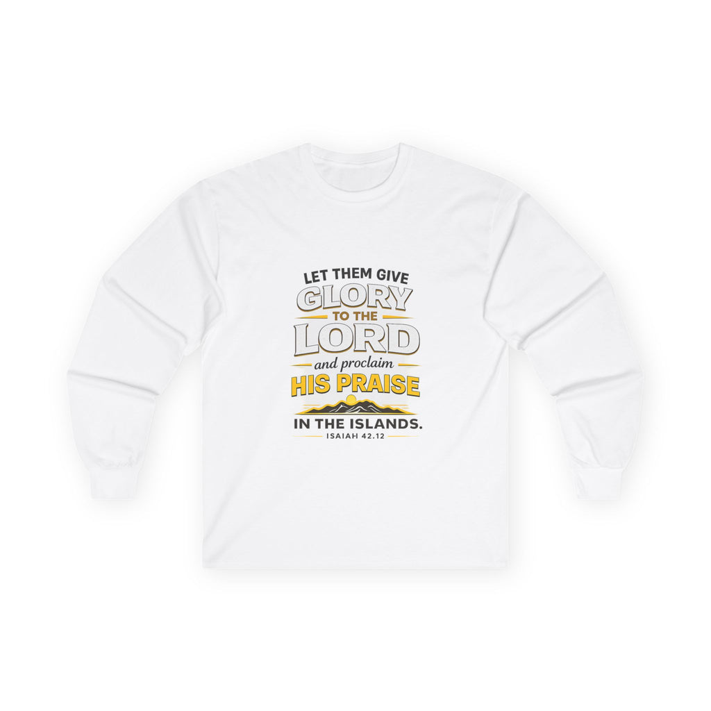 Long Sleeve Tee — God of the Islands Palm Beach Sunset Graphic
